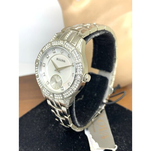 Bulova Women\'s Watch 96L291 Quartz White Mother of Pearl Dial Crystal Accent main image 5